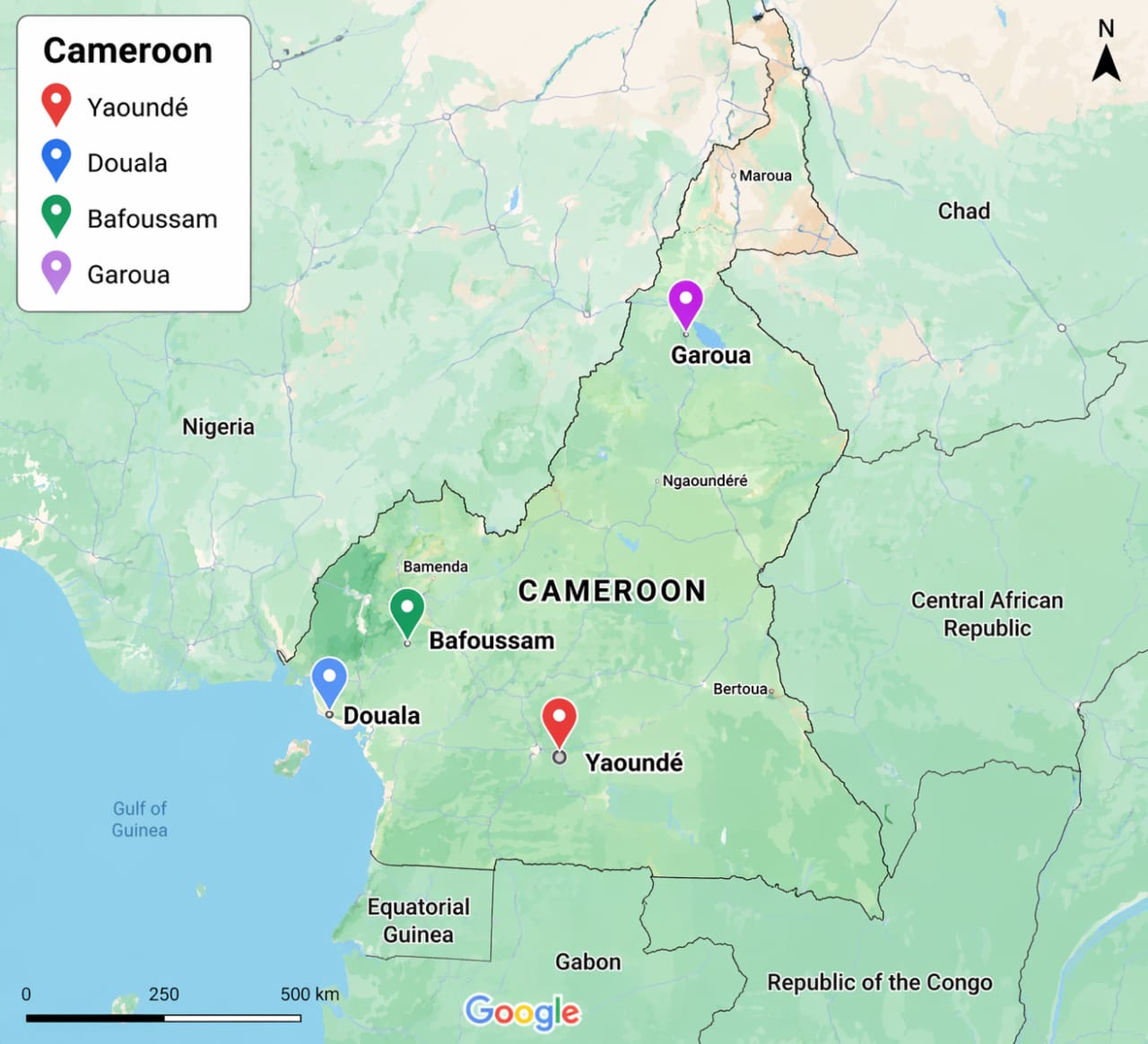 Cameroon Map